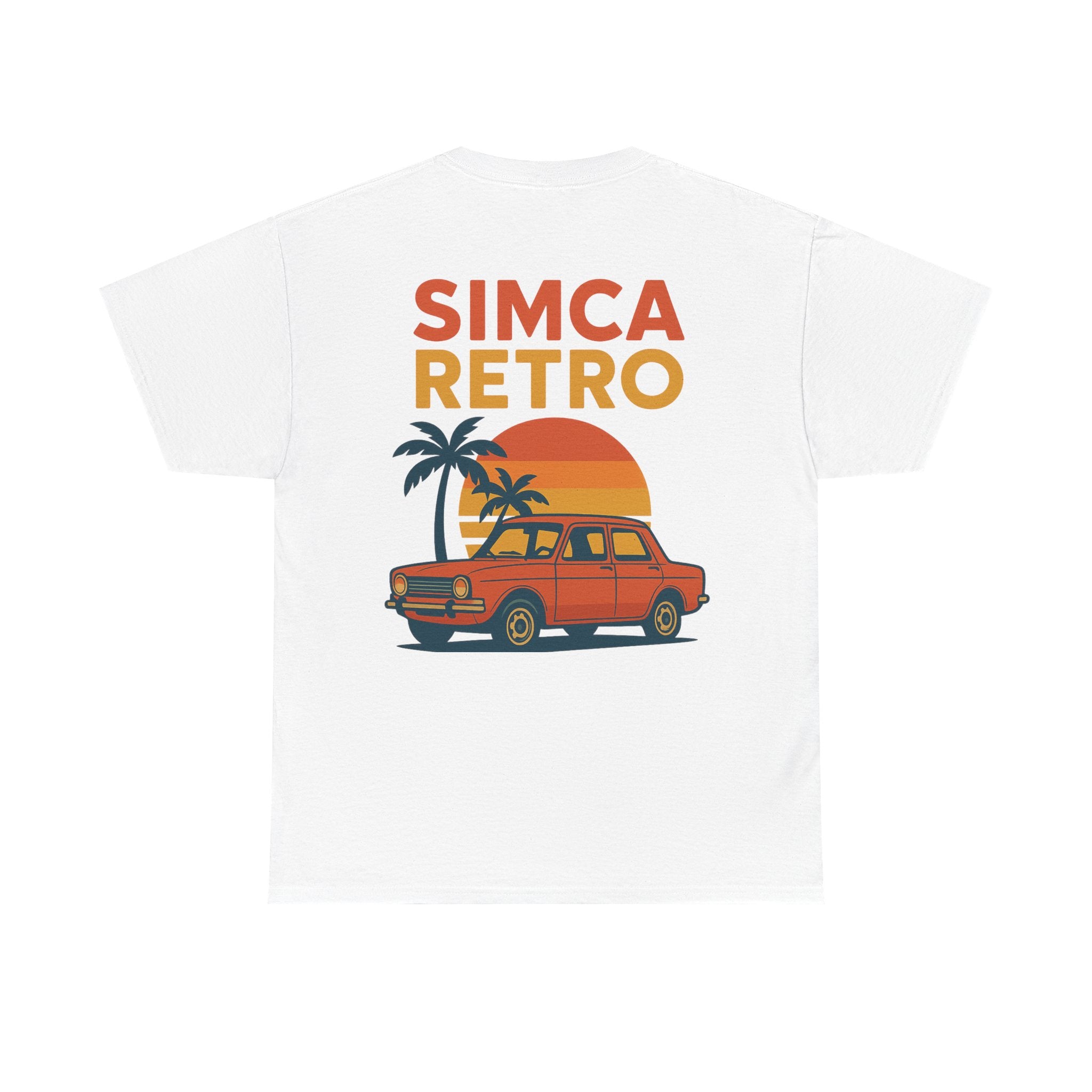 Camiseta Simca Retro, Coche Clásico 70s 80s, Vacaciones Gen X, Estilo Vintage Español, Sunset Car Shirt, Regalo Nostálgico Unisex