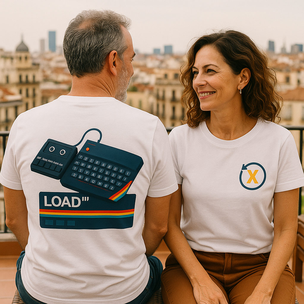 ZX Spectrum, Load & Play, Load "",  Camiseta Retro Unisex con ZX Spectrum, Cassette, Retro Gamer Gift, Gaming Nostalgia, Video Game Apparel