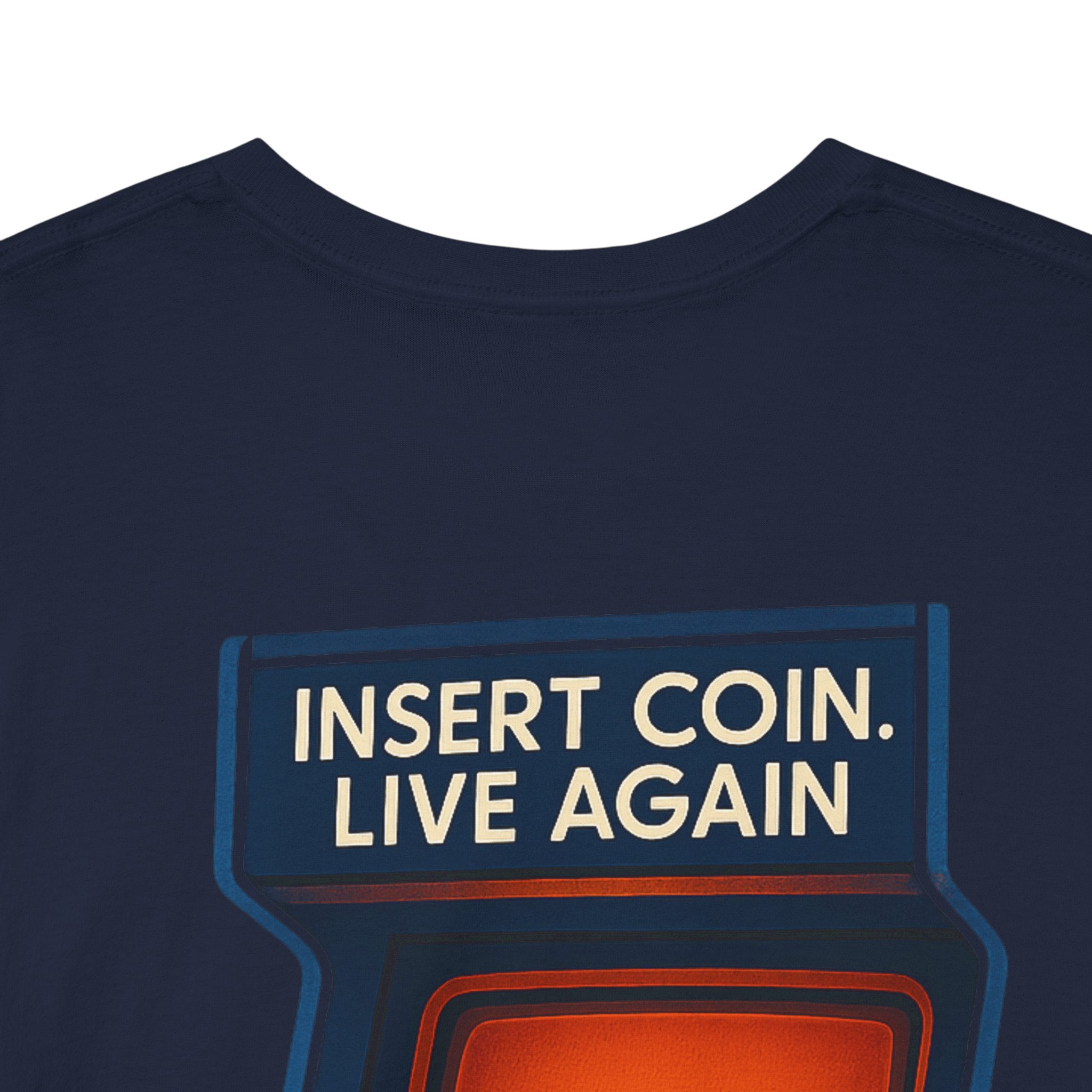 Insert Coin. Live Again, Camiseta Unisex Retro con Máquina Arcade, Generación X, Insert Coin Graphic, Retro Gamer Shirt, 80s Gaming