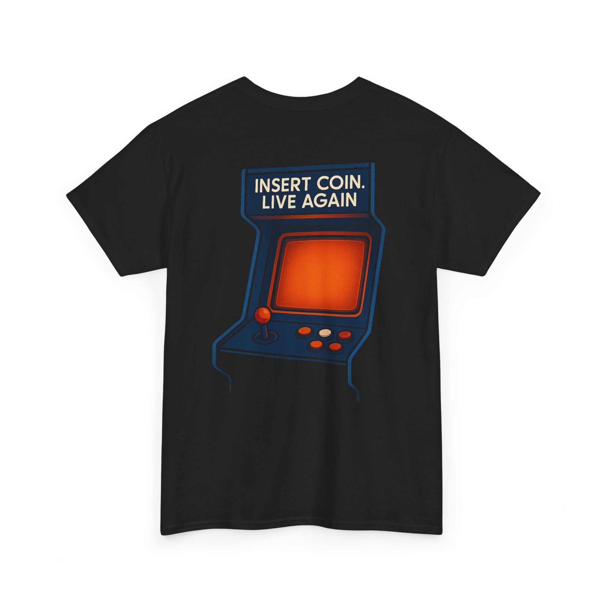 Insert Coin. Live Again, Camiseta Unisex Retro con Máquina Arcade, Generación X, Insert Coin Graphic, Retro Gamer Shirt, 80s Gaming
