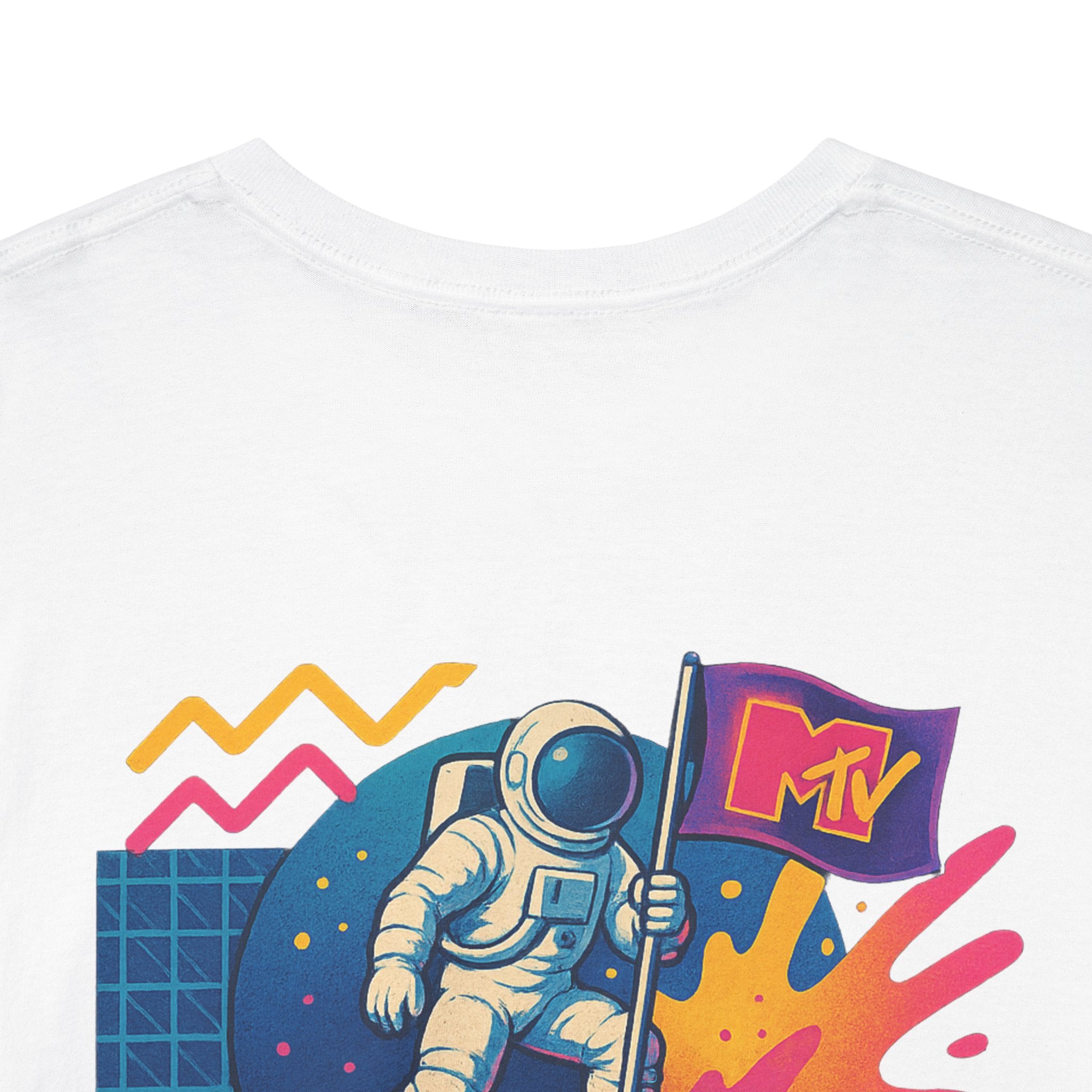 Vive la Era MTV,  camiseta Retro Unisex con Astronauta y Logo Vintage, 80s, Vintage Pop Culture, Generación X, Music Lover Gift, musica,