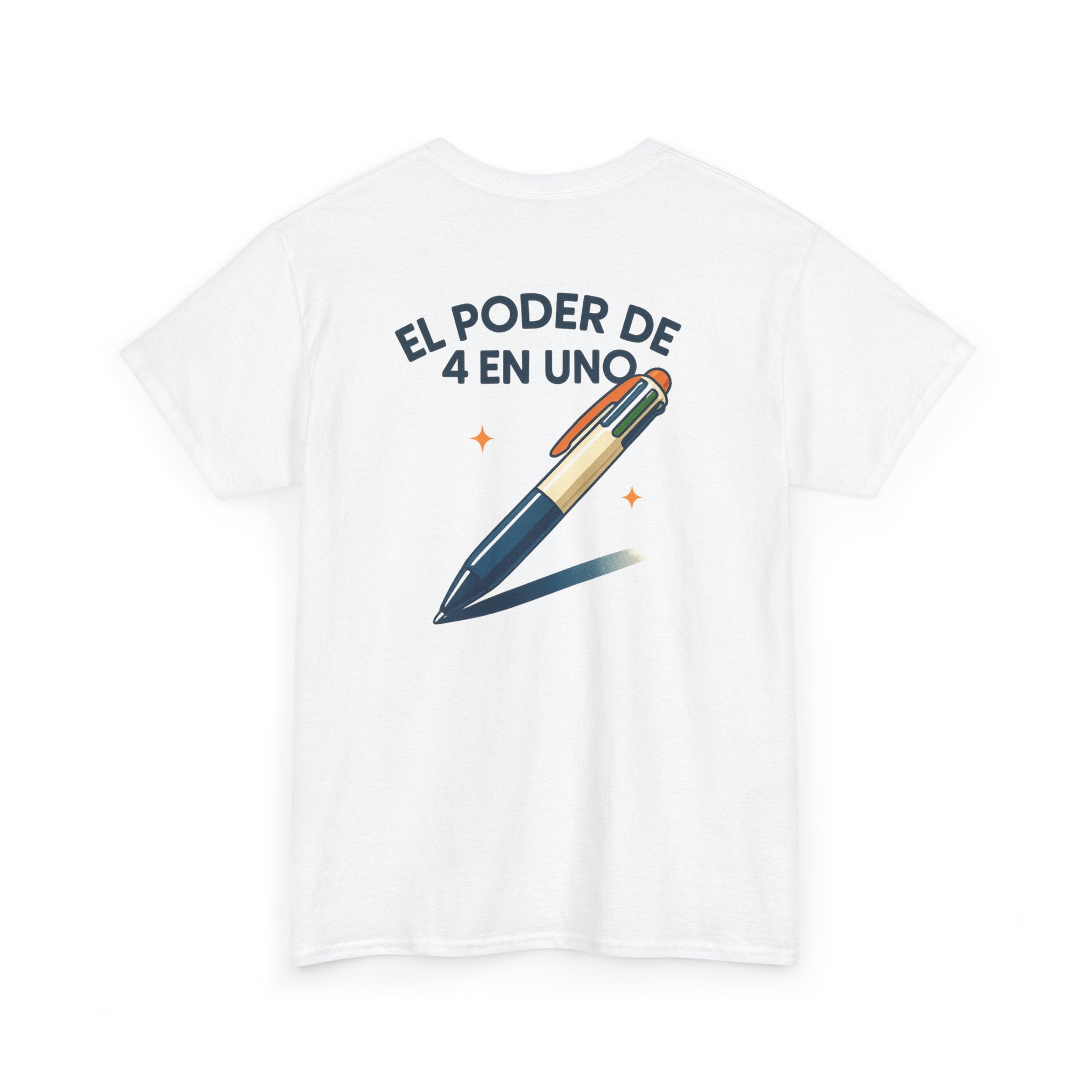 Camiseta Bolígrafo Retro 4 en 1, Camiseta Bic Clásico Vintage, T-Shirt Icono Escolar Años 80, Regalo Nostálgico Unisex