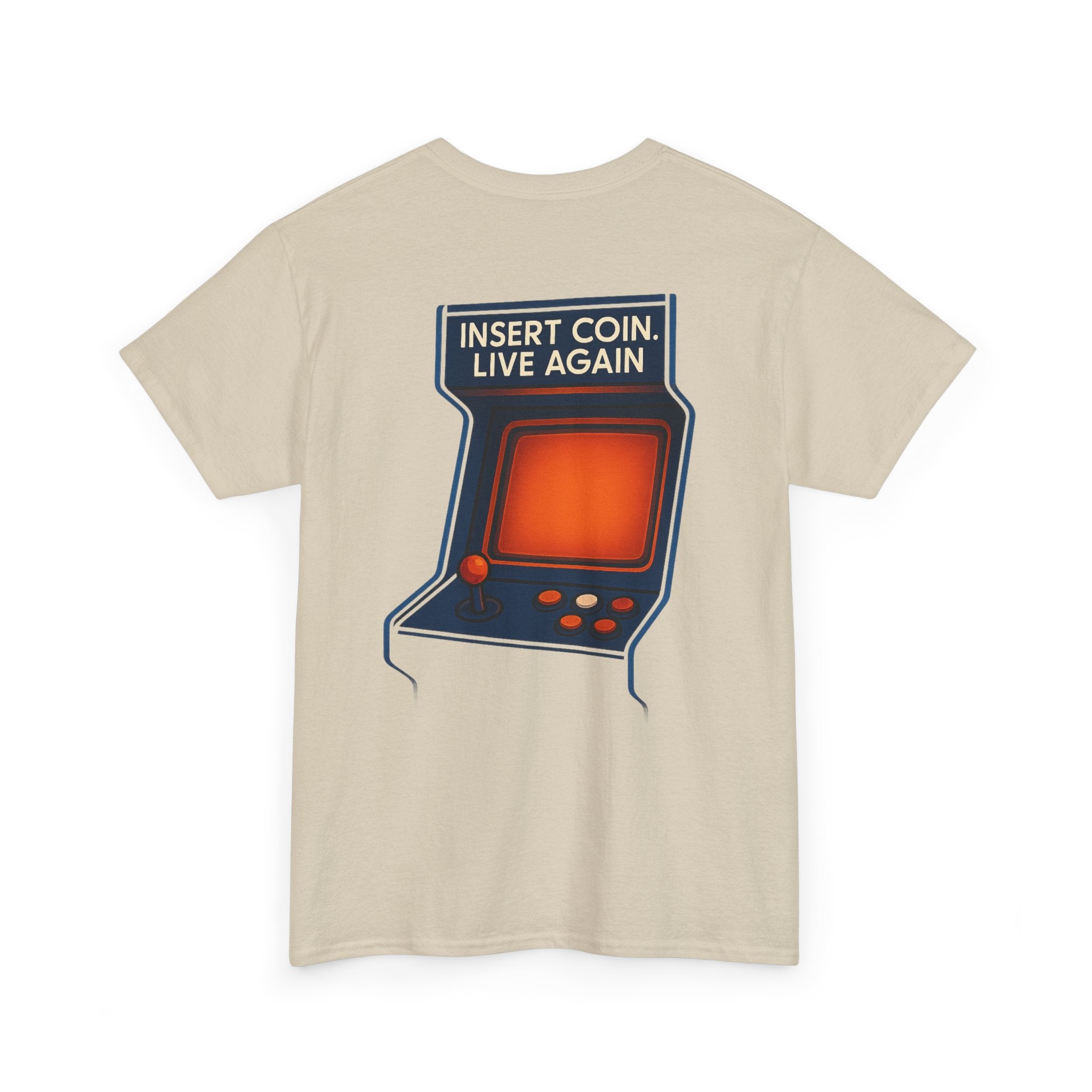 Insert Coin. Live Again, Camiseta Unisex Retro con Máquina Arcade, Generación X, Insert Coin Graphic, Retro Gamer Shirt, 80s Gaming