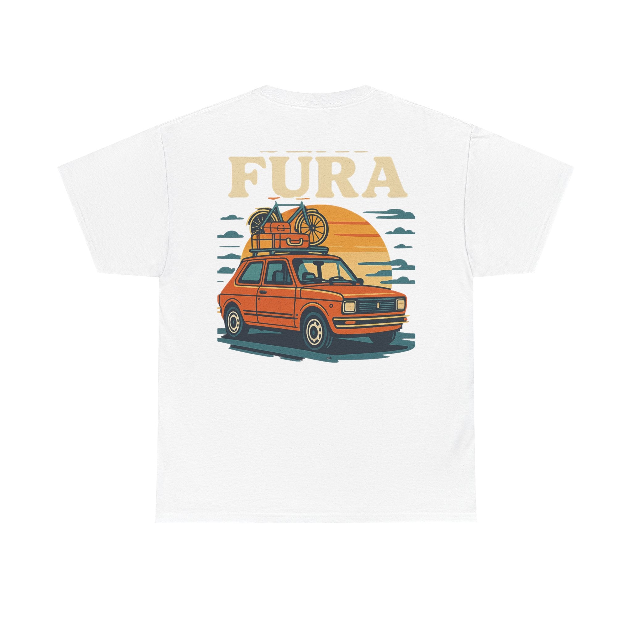 Camiseta Seat Fura Retro, Coche Clásico Gen X España, Diseño Vacaciones 80s, T-Shirt Nostálgico Vintage