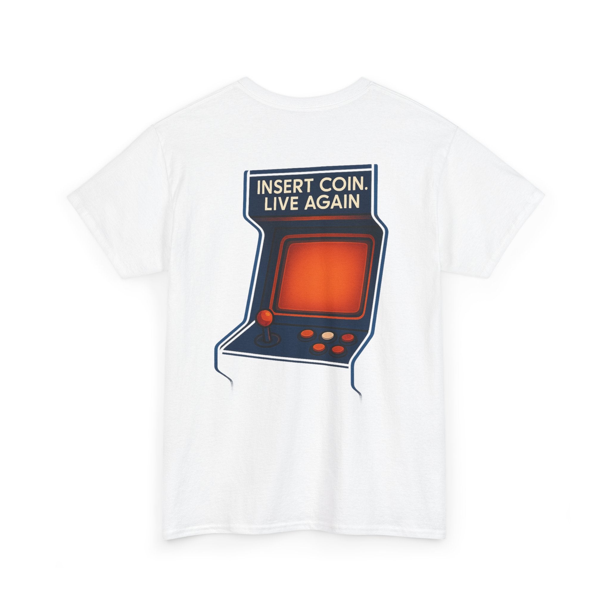 Insert Coin. Live Again, Camiseta Unisex Retro con Máquina Arcade, Generación X, Insert Coin Graphic, Retro Gamer Shirt, 80s Gaming