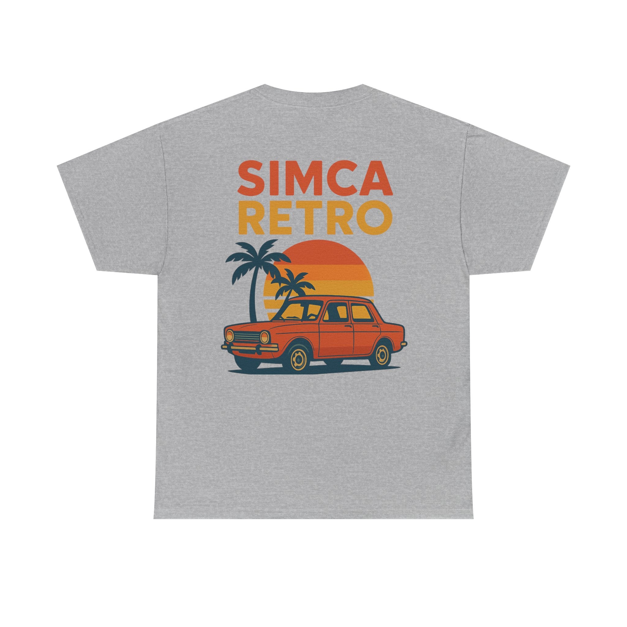 Camiseta Simca Retro, Coche Clásico 70s 80s, Vacaciones Gen X, Estilo Vintage Español, Sunset Car Shirt, Regalo Nostálgico Unisex