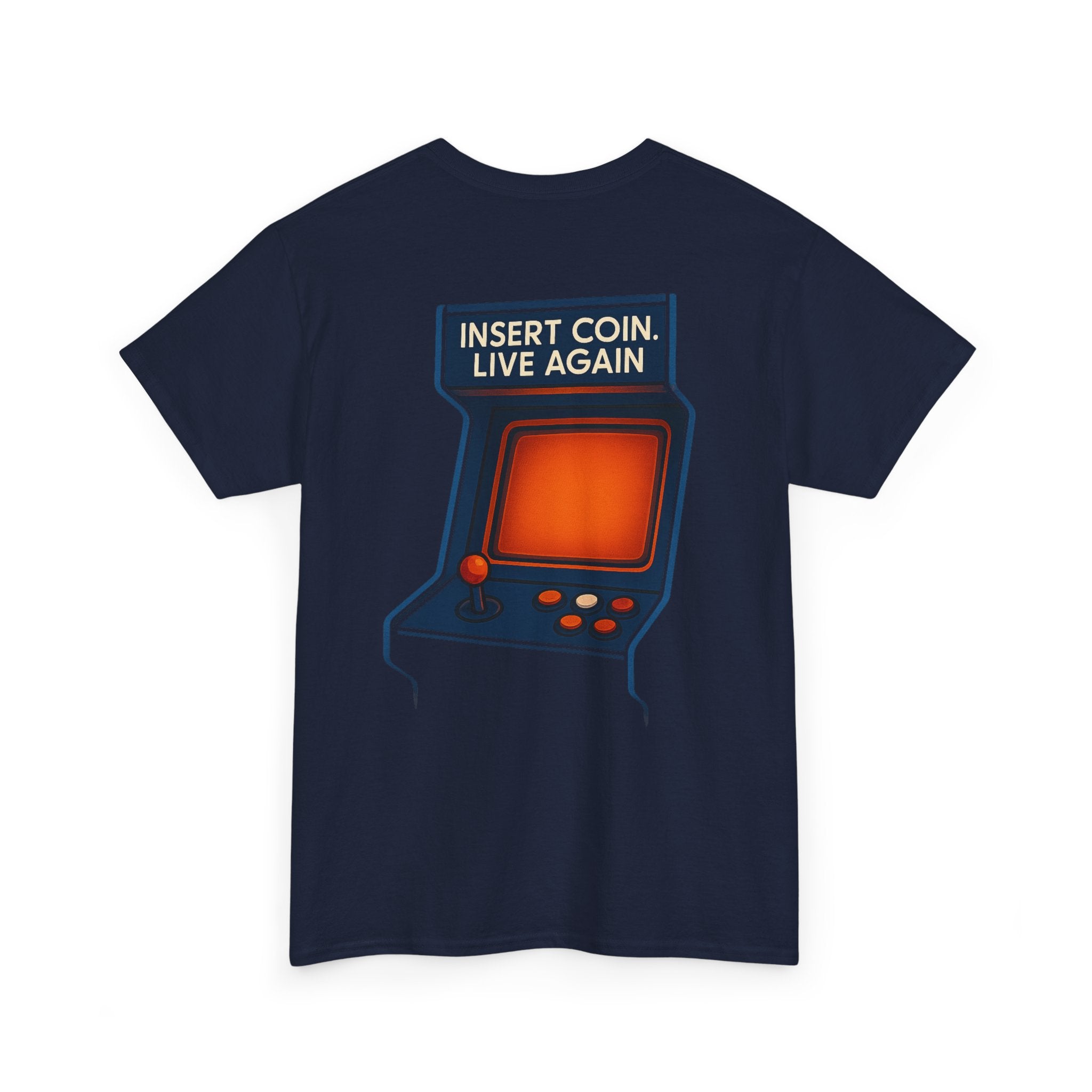 Insert Coin. Live Again, Camiseta Unisex Retro con Máquina Arcade, Generación X, Insert Coin Graphic, Retro Gamer Shirt, 80s Gaming