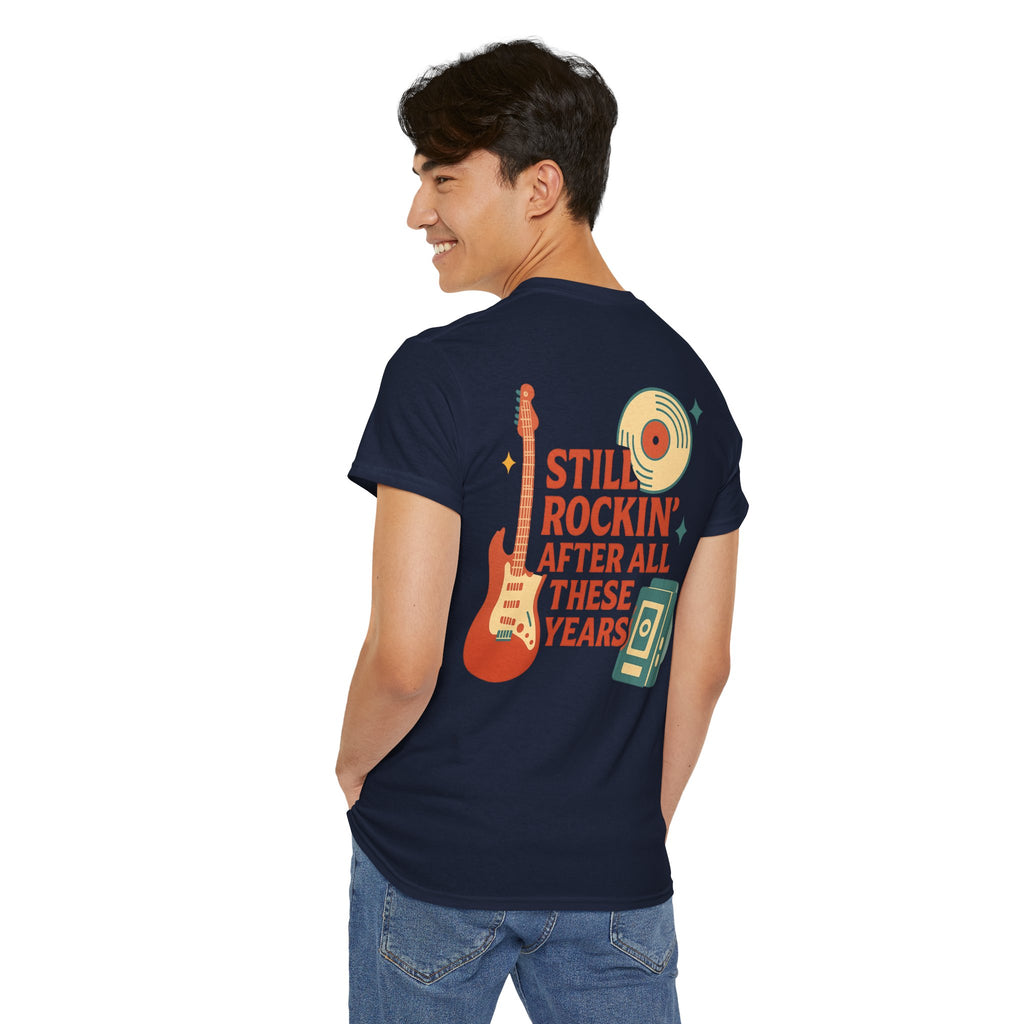 Still Rockin' After All These Years , Camiseta Retro Unisex Rock, Nostalgia Musical, Vintage Rock Guitar, Music Lover Gift,  Vinyl, Walkman