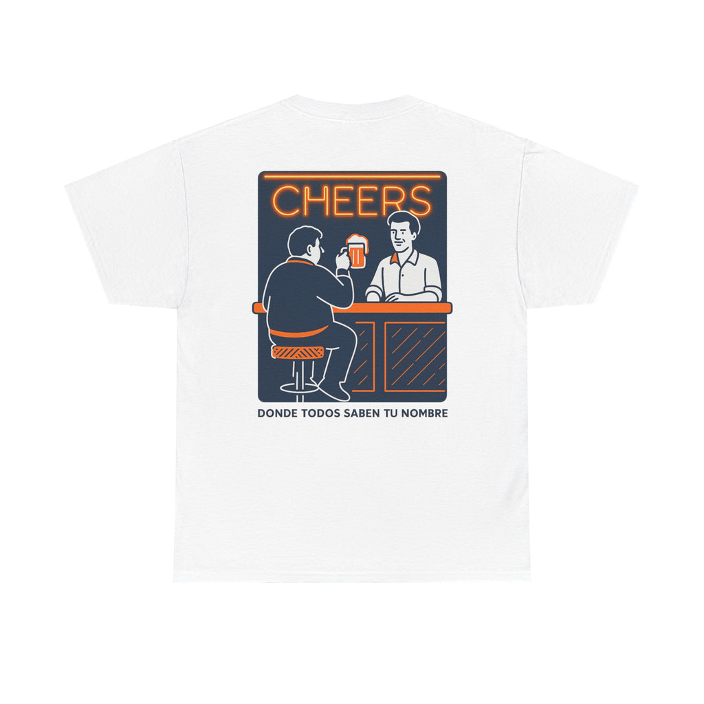 Camiseta Cheers, T-Shirt de Bar Vintage, Estilo Retro España, Diseño Nostálgico Generación X