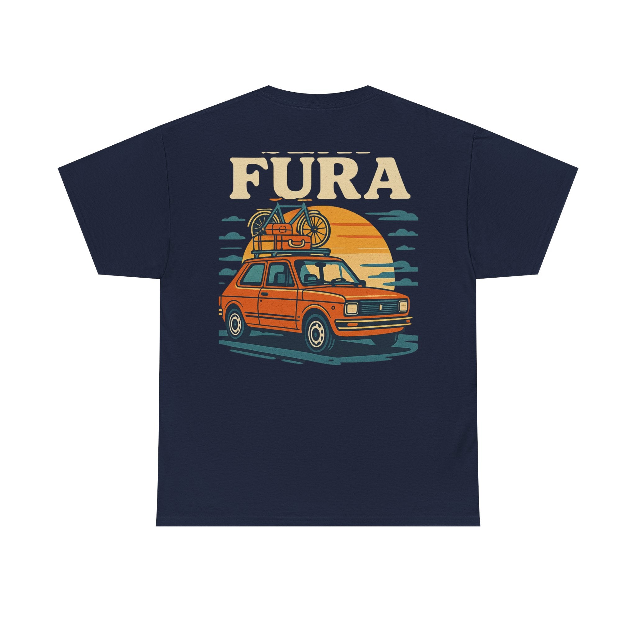 Camiseta Seat Fura Retro, Coche Clásico Gen X España, Diseño Vacaciones 80s, T-Shirt Nostálgico Vintage