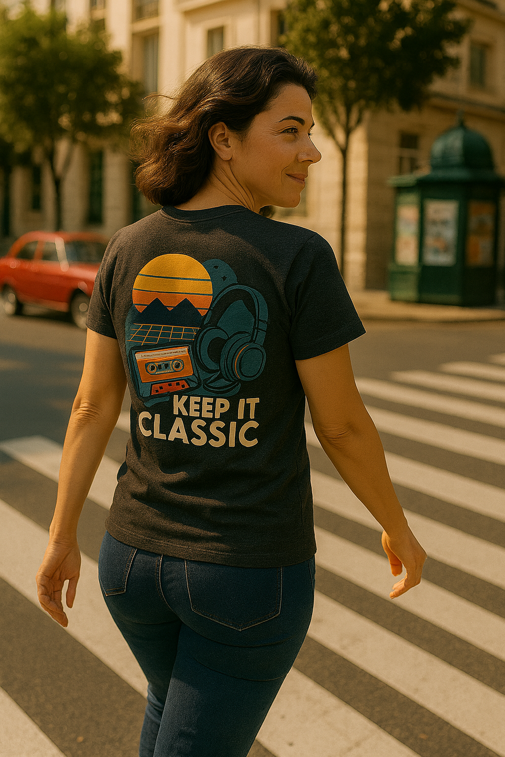 Camiseta Cassette Retro, Frase Keep It Classic, Música 80s Vintage Tee, Regalo Melómano, Camiseta Cultura Pop Gen X, Unisex