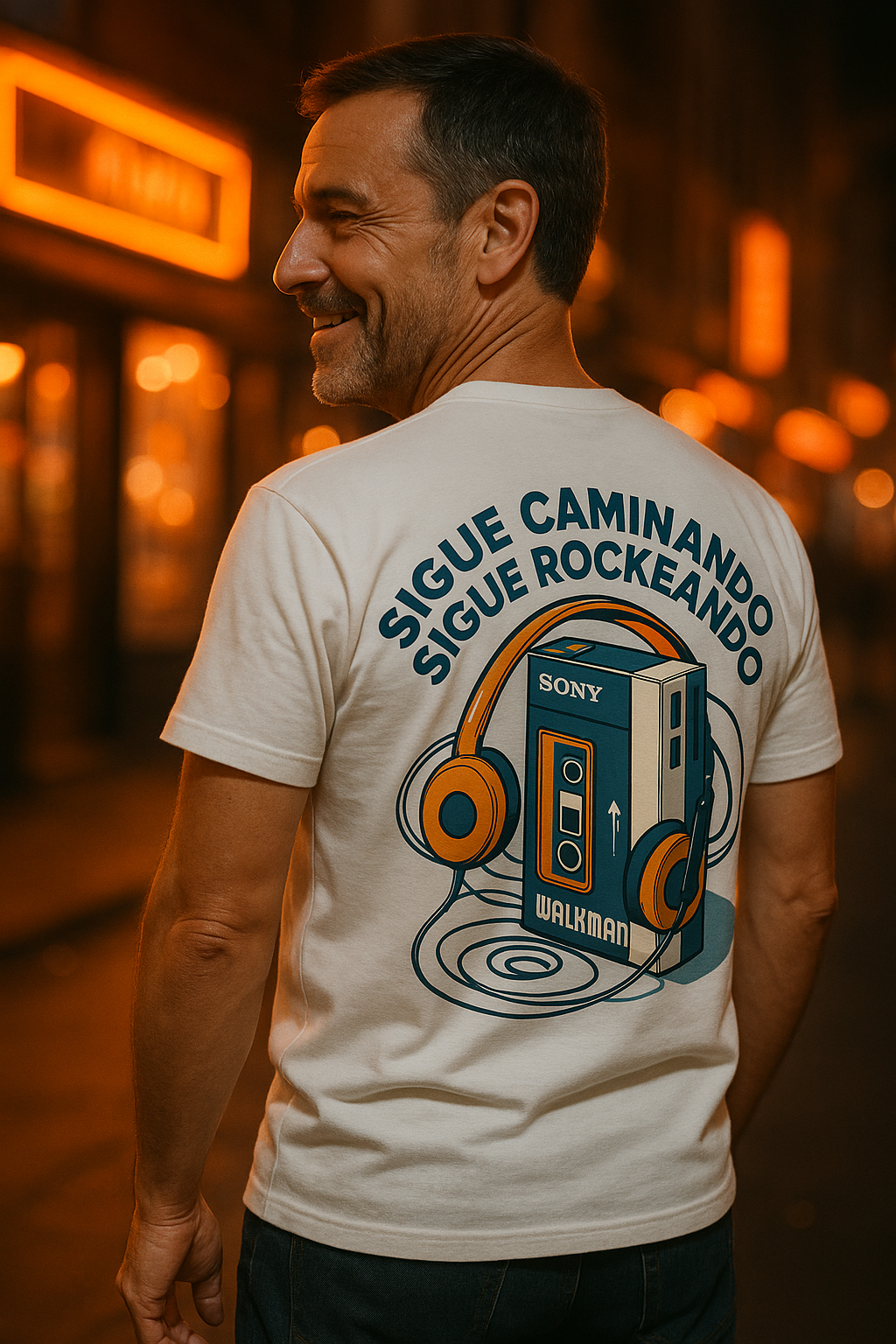 Sigue Caminando, Sigue Rockeando, Camiseta Unisex Retro con Walkman, Music Lover, Keep Walking Keep Rocking, 90s Music Gift, Generación X