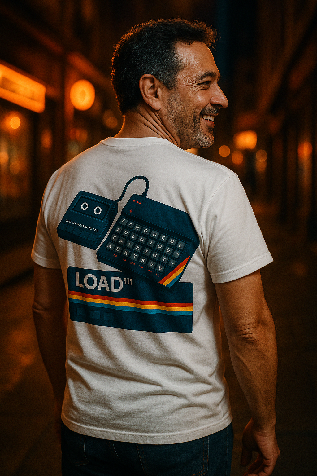 ZX Spectrum, Load & Play, Load "",  Camiseta Retro Unisex con ZX Spectrum, Cassette, Retro Gamer Gift, Gaming Nostalgia, Video Game Apparel