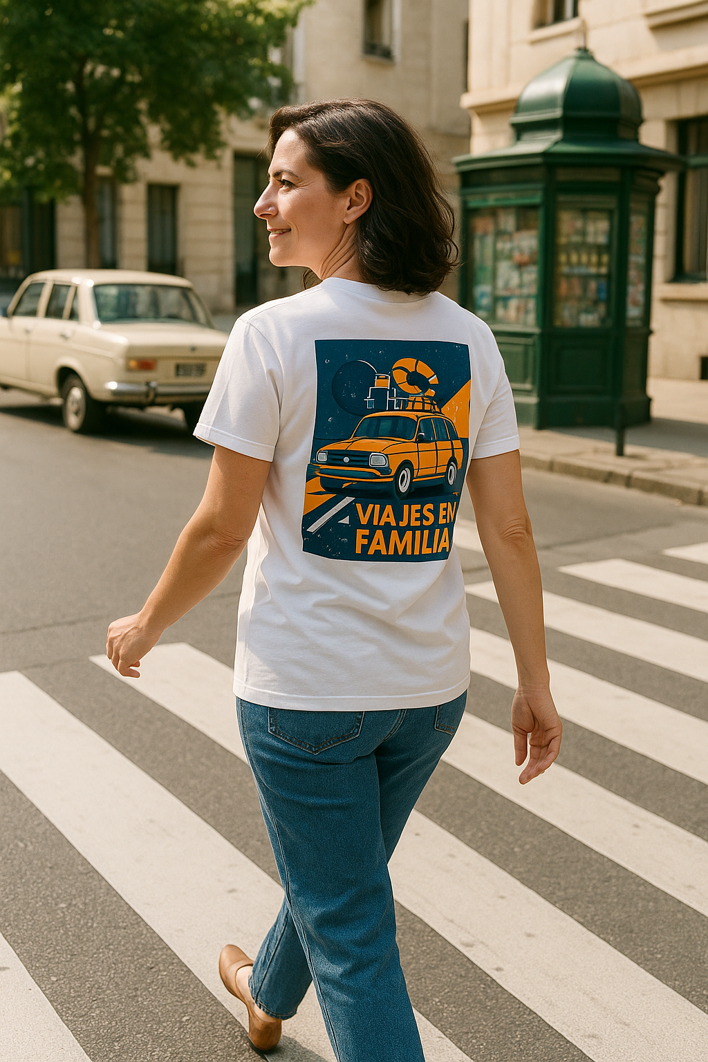 Camiseta Renault 12 Familiar, T-Shirt Retro Viajes 80s, Gen X, Diseño Vintage Vacaciones, ¡Vive la aventura! Camiseta "Viajes en Familia"