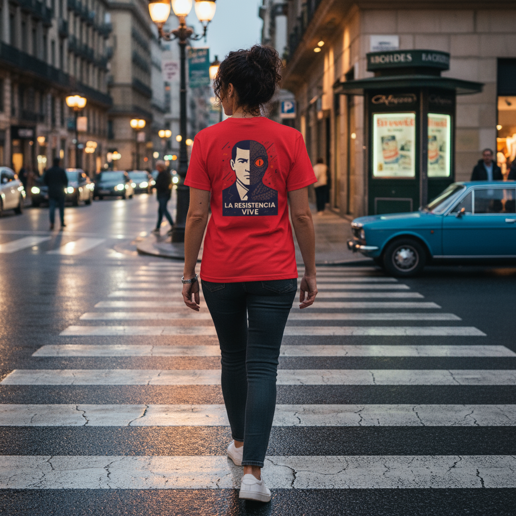 Camiseta Resistencia, T-Shirt Retro de los 80, Gen X España, Diseño Nostálgico de Conspiraciones