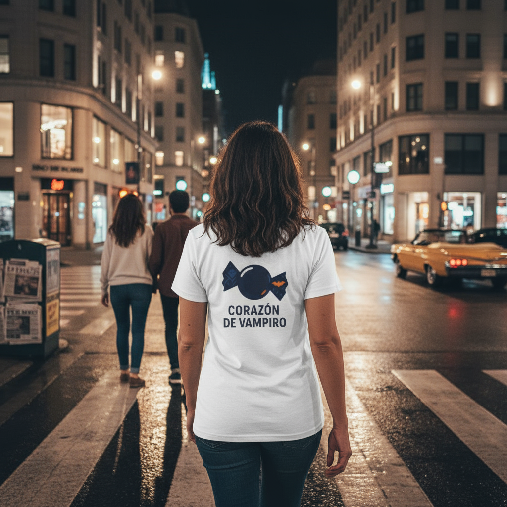 Camiseta Horror Divertido, T-Shirt Cuestión de Dulces, Edición Especial Halloween, Diseño Original Vampírico