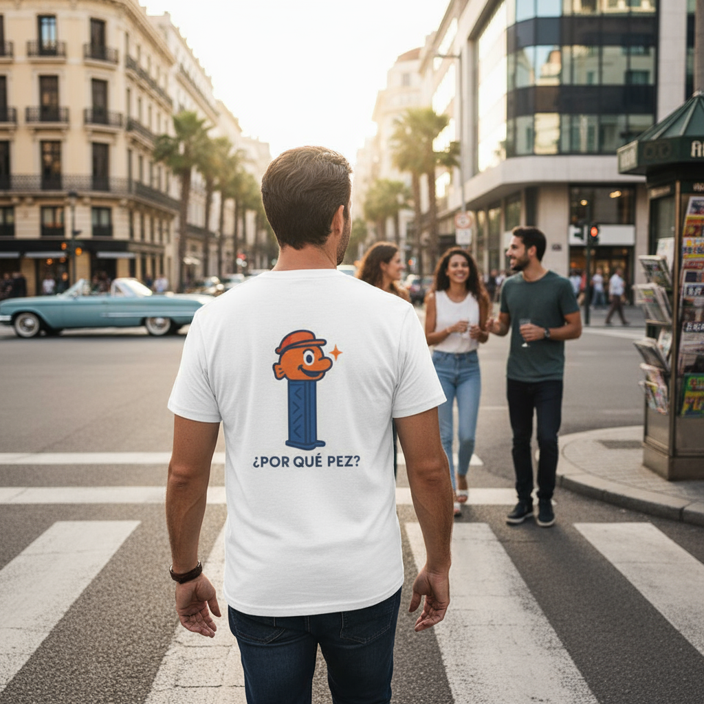 Camiseta Retro Pez, T-Shirt Nostalgia 80s, Gen X España, Diseño Divertido Recuerdos