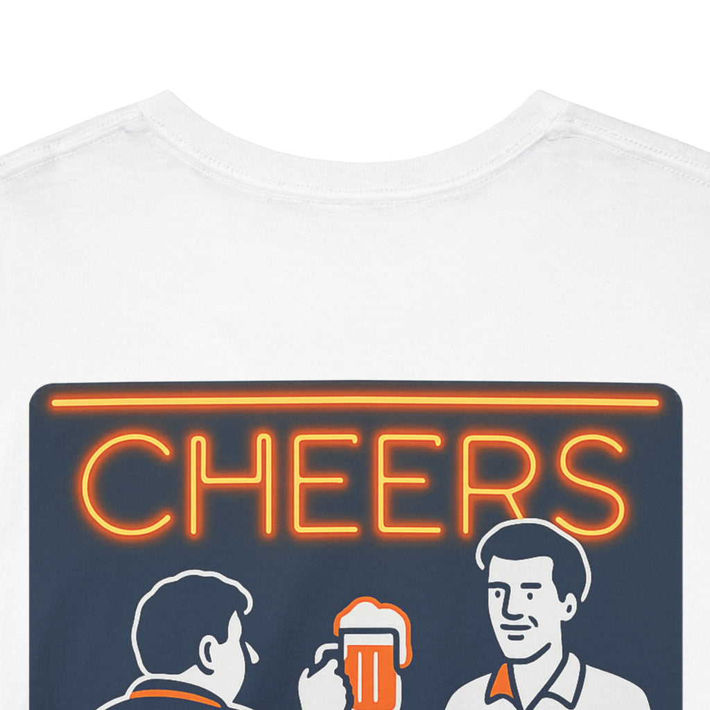 Camiseta Cheers, T-Shirt de Bar Vintage, Estilo Retro España, Diseño Nostálgico Generación X