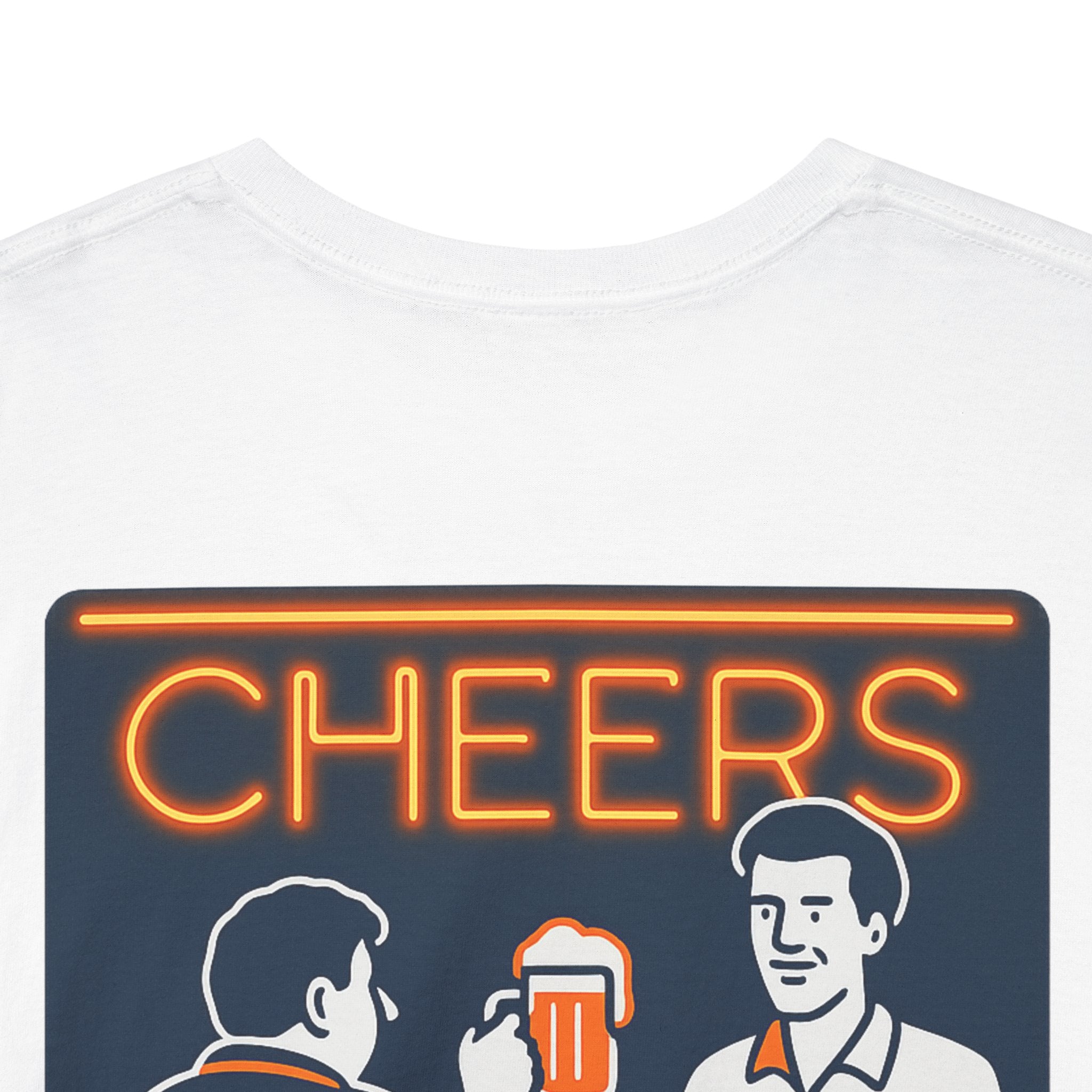 Camiseta Cheers, T-Shirt de Bar Vintage, Estilo Retro España, Diseño Nostálgico Generación X