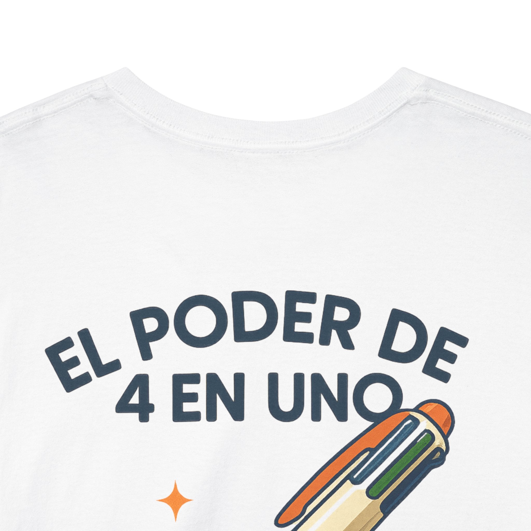 Camiseta Bolígrafo Retro 4 en 1, Camiseta Bic Clásico Vintage, T-Shirt Icono Escolar Años 80, Regalo Nostálgico Unisex