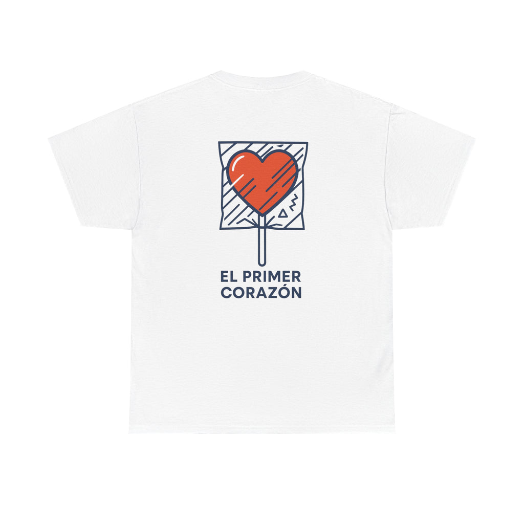 Camiseta El Primer Corazón, T-Shirt Retro Amor 80s, Gen X España, Diseño Nostálgico Dulces de Juguete