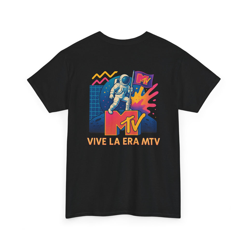 Vive la Era MTV,  camiseta Retro Unisex con Astronauta y Logo Vintage, 80s, Vintage Pop Culture, Generación X, Music Lover Gift, musica,