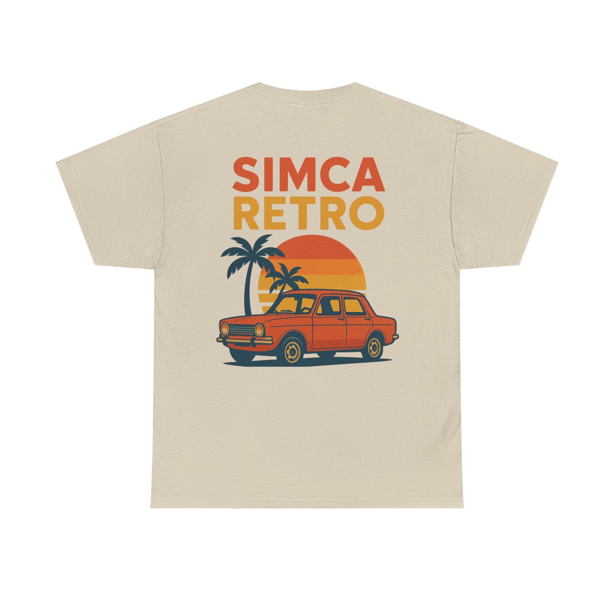 Camiseta Simca Retro, Coche Clásico 70s 80s, Vacaciones Gen X, Estilo Vintage Español, Sunset Car Shirt, Regalo Nostálgico Unisex