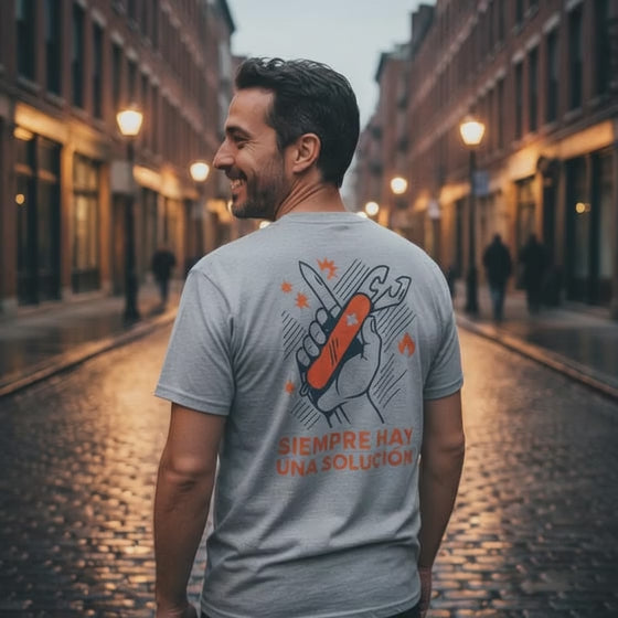 Camiseta Multiusos, T-Shirt Retro para Gen X, Siempre Hay una Solución, Diseño Vintage Aventuras Urbanas